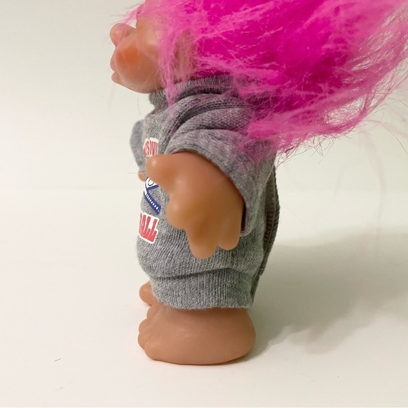 Vintage 1986 Baseball Dam Troll Bats Over Baseball Doll - Picture 5 of 16